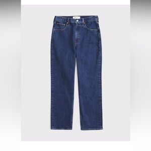 ABERCROMBIE- ultra high rise ankle straight Jean. Size 30- short